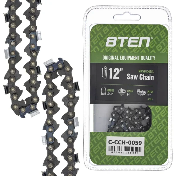 Micro Chisel Chainsaw Chain 12 inch .043 1/4 64DL for Stihl HT100 36700050064