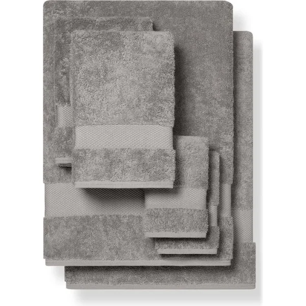 Boll & Branch Plush 6-Piece Organic Cotton Bath Towel Set in Stone
