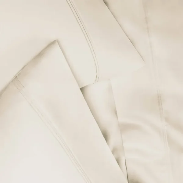 Superior 1200 Thread Count 100% Egyptian Cotton, Soft and Breathable, 2-Piece King Pillowcase Set Solid, Ivory