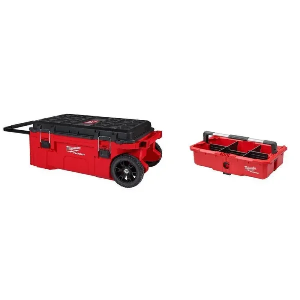Milwaukee PACKOUT 38 in. Rolling Tool Chest and 19 in. Tool Tray