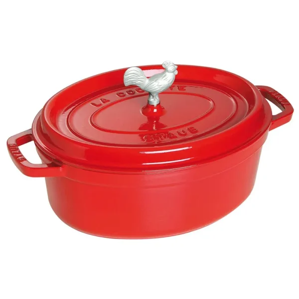 Staub - Cast Iron 5.75-qt Coq Au VIN Cocotte - Cherry