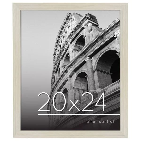 Americanflat 20x24 Poster Frame in Light Wood with Polished Plexiglass - Horizontal and Vertical Formats with Included Hanging Hardware