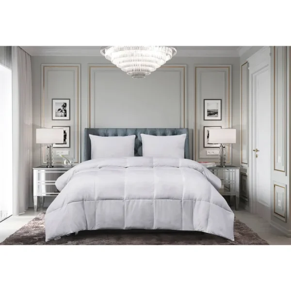Kathy Ireland Microfiber Extra Warmth Goose Feather and Down Fiber Comforter - White - Full/Queen