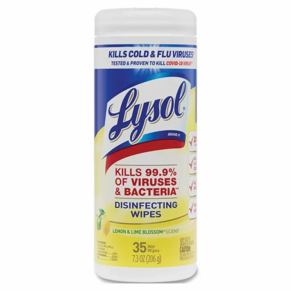 Lysol Disinfecting Wipes, Lemon & Lime Blossom Scent