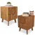 2 drawer walnut- set of 2