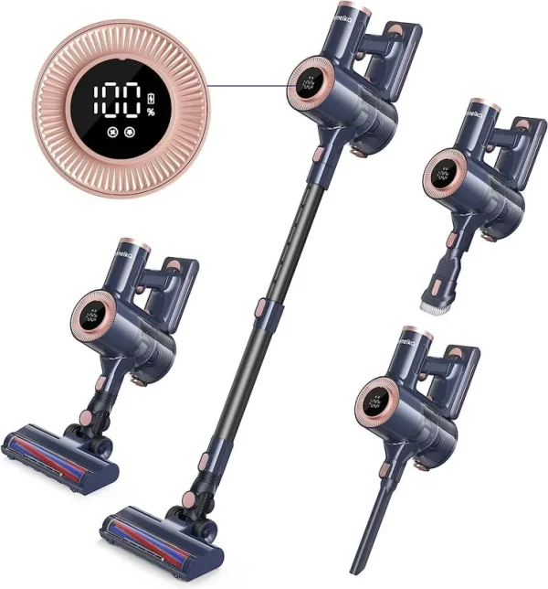 Homeika Cordless Vacuum Cleaner, 20Kpa 8-in-1 Powerful Suction Vacuum with LED Display, Lightweight Stick Vacuum Cleaner with Detachable Battery 30