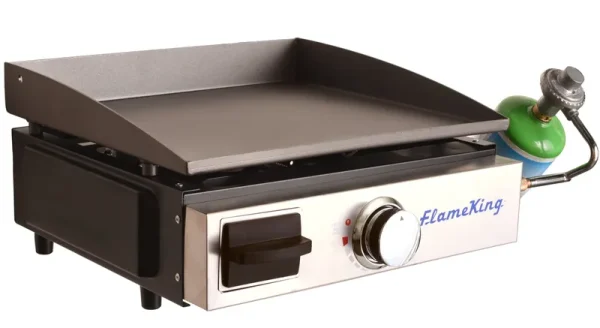 Top Portable Propane Cast Iron Grill Griddle Tabletop for Camping & Tailgating
