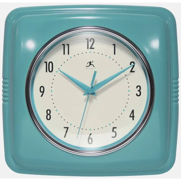 Orrwell Square Wall Clock Color: Turquoise