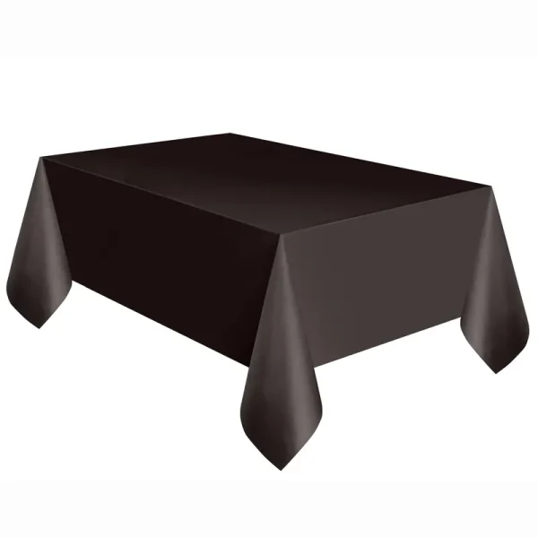 Way to Celebrate! Black Plastic Party Tablecloth, 108in x 54in