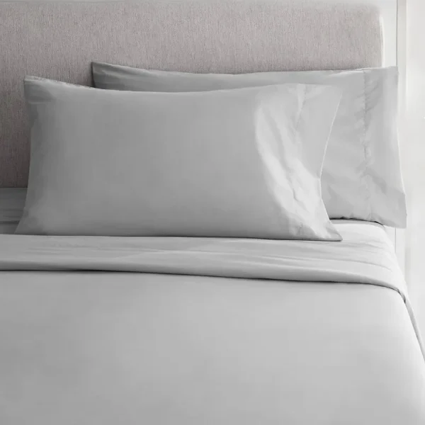 Mainstays 300 Thread Count Soft CVC Pillowcase Set - Silver - 2 Pieces