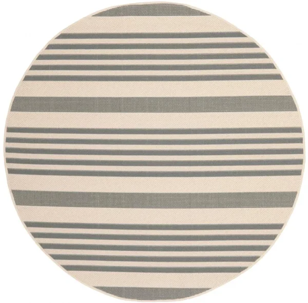 Safavieh Courtyard Grey & Bone 2'-3" x 8' Indoor/Outdoor Rug
