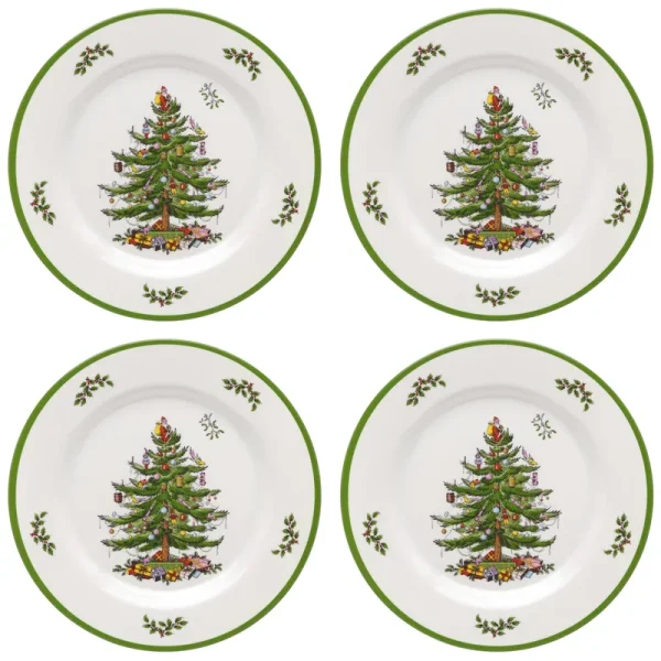 Spode Christmas Tree Melamine Dinner Plate, Set of 4