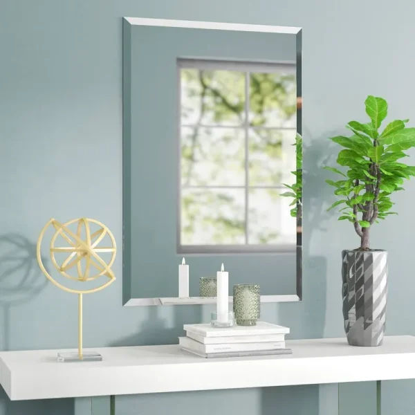 Lithonia Modern and Contemporary Beveled Frameless Vanity Mirror Zipcode Design Size: 36" x 24"