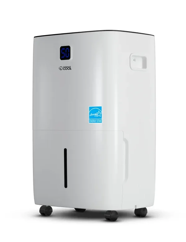 Commercial Cool 50 Pint Portable Dehumidifier - White