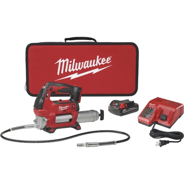 Milwaukee M18 18V, 10,000 PSI Cordless Grease Gun Kit - 1 Battery, Model 2646-21CT