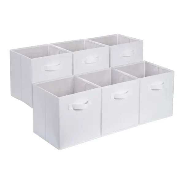 Amazon Basics Collapsible Fabric Storage Cubes Organizer with Handles,