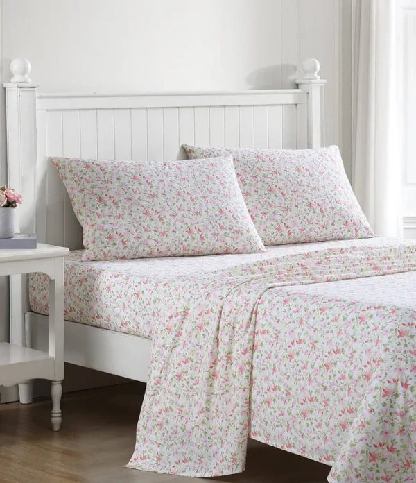 Laura Ashley Cotton Percale Pillowcase Pair, Standard - Norella