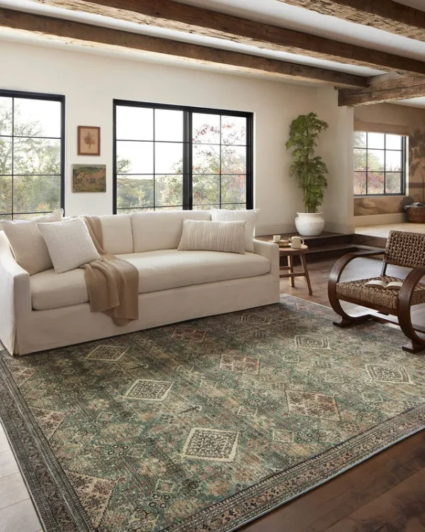 Magnolia Home by Joanna Gaines x Loloi Sinclair Machine Washable Turquoise / Multi Area Rug Rug Size: Runner 2' x 5'