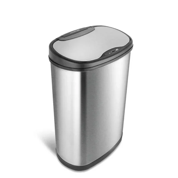 Ninestars DZT-50-25 Motion Sensor Trash Can Large Silver
