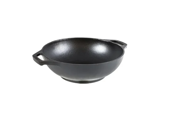 Lodge Logic Pre-Seasoned Mini Wok, Black, 9"
