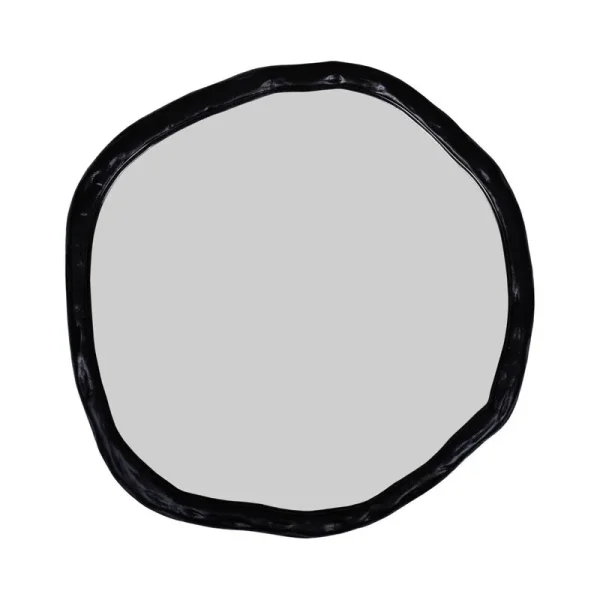 Nola Distressed Accent Mirror Joss & Main Finish: Black, Size: 24" x 24"