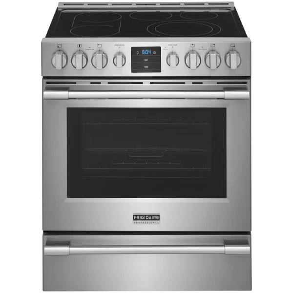 Frigidaire Professional 30" Front Control Electric Range with Air Fry Stainless Steel