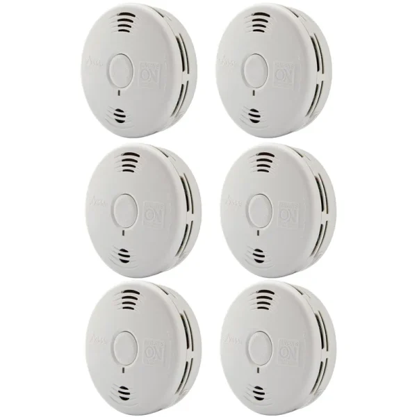 Kidde Smoke & Carbon Monoxide Detector Combo, 10-Year, Replacement Alert. 6 Pack