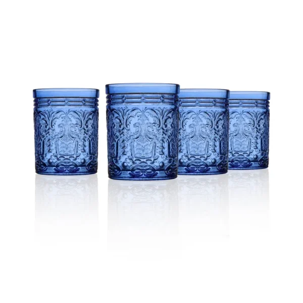 Godinger Jax Blue Double Old Fashion, Set of 4