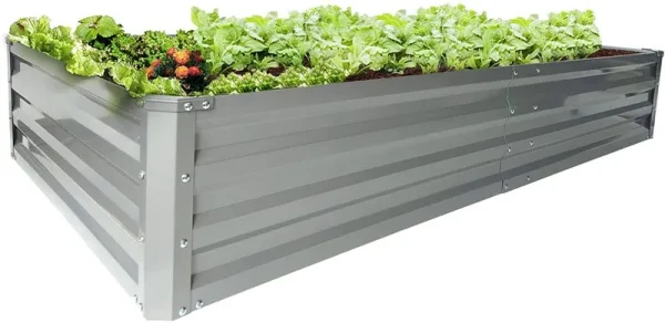 zizin Galvanized Raised Garden Beds Metal Elevated Planter Box Steel Large Vegetable Flower Bed Kit (6 �G3 �G1 ft)