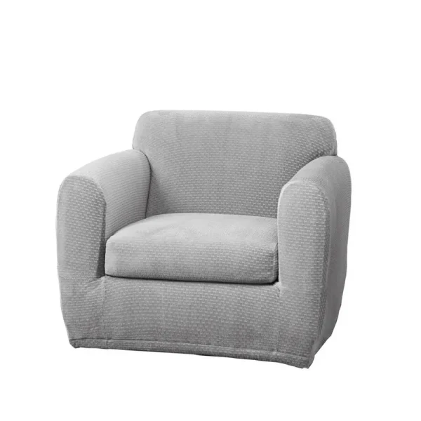 SureFit Home Decor Stretch Modern Chair Slipcover, Grey, Armchair