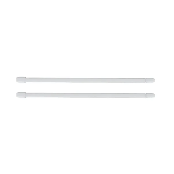Evideco White Adjustable Flat Sash Rod Set of 2 - 24" to 31.8"