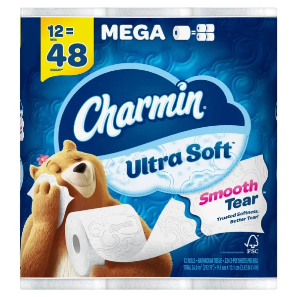 Charmin Ultra Soft Toilet Paper Mega Roll 12 Rolls