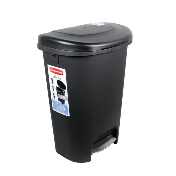Rubbermaid 13 Gal Step-On Trash Can - Black