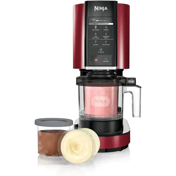 Ninja Creami 7-in-1 Ice Cream Maker ,Red