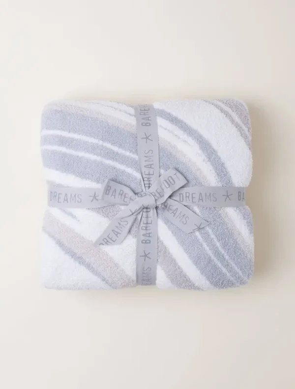Barefoot Dreams CozyChic Marbled Blanket - Ocean Multi