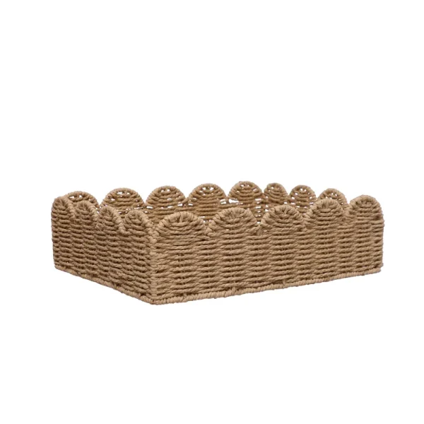 15" Brown Spring Woven Scallop Decorative Tray by Ashland | Michaels