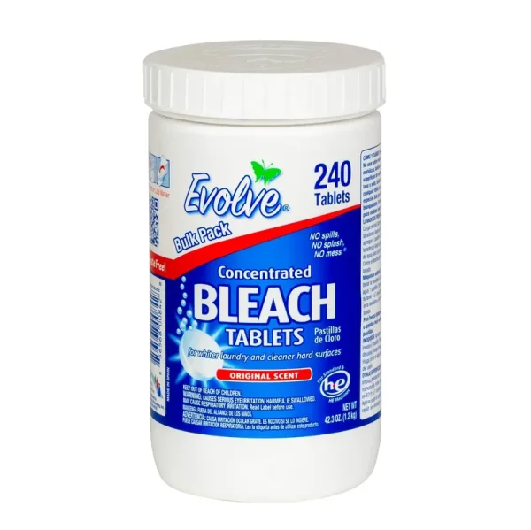 Evolve Concentrated Bleach Tablet 240 Tablets 1 Pack Original Scent