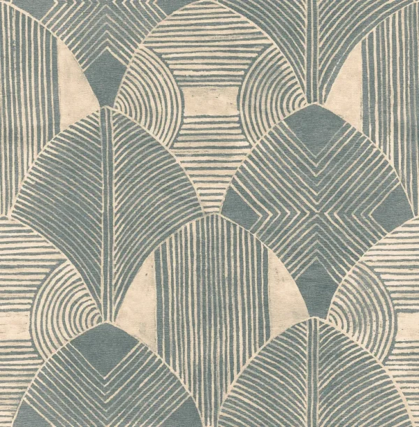 Scott Living 2964-25931 Westport Teal Geometric Wallpaper