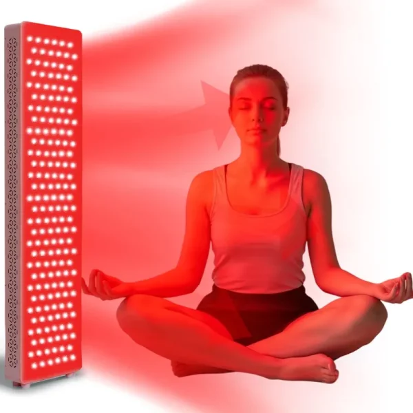 AECOJOY Red Light Therapy for Body & Face, 180 LEDs, 5 Wavelengths Therapy Panel with Timer