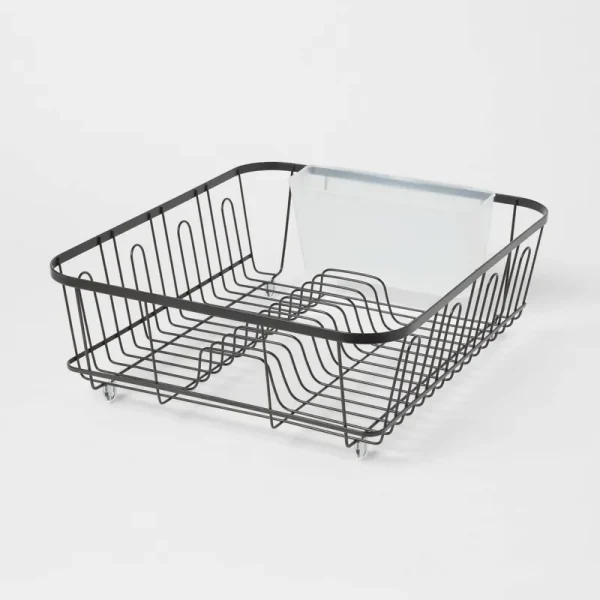 Large Steel Dish Drainer Black - Brightroom