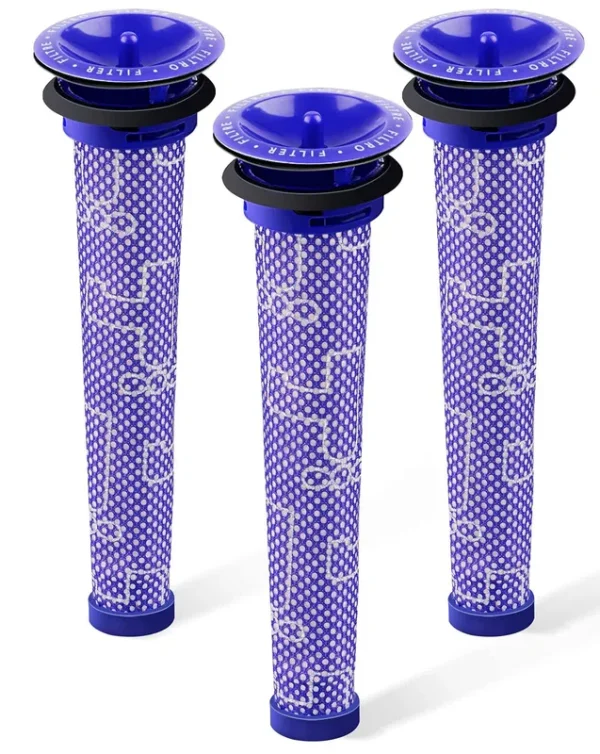 Whekeosh 3Pack Replacement Pre Filters for Dyson - Vacuum Filter Compatible Dyson V6 V7 V8 DC59 DC58 Replaces Part 965661 01 (3 Pack)