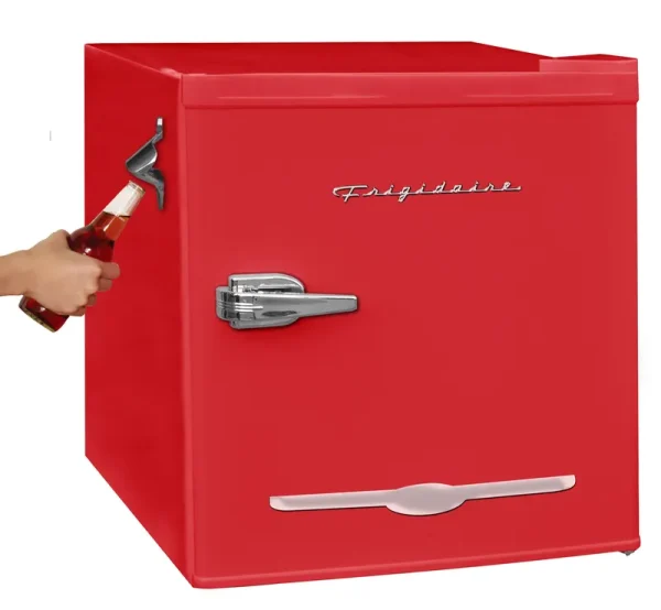 Frigidaire 1.6 Cu Ft Retro Compact Refrigerator With Side Bottle Opener, Red