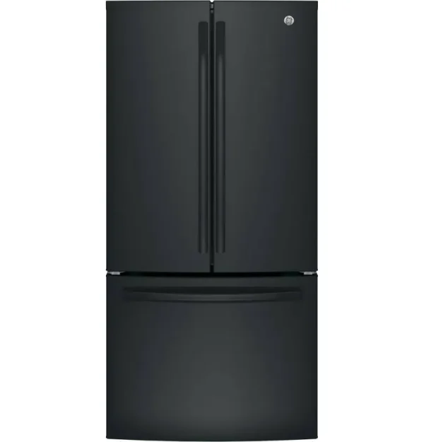 GE GNE25JGKBB 24.8 Cu. ft. Black French Door Refrigerator - Energy Star