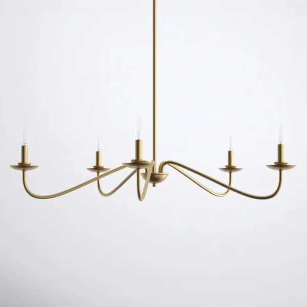 Abigeal 5 - Light Candle Style Classic Chandelier Birch Lane Finish: Natural Brass