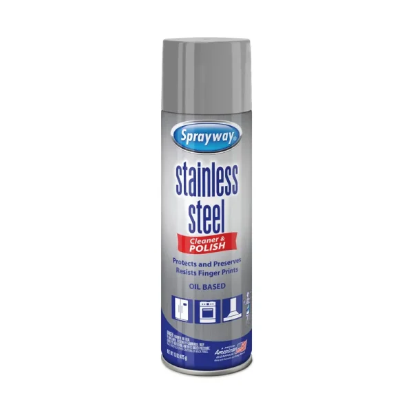 Sprayway SW841R Stainless Steel Cleaner & Polish, 15 Oz