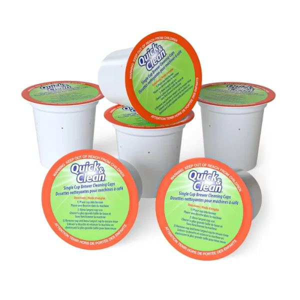Quick & Clean 6-Pack of Cleaning Cups for Keurig K-Cup Machines - 2.0 Compatible, Stain Remover, Non-Toxic