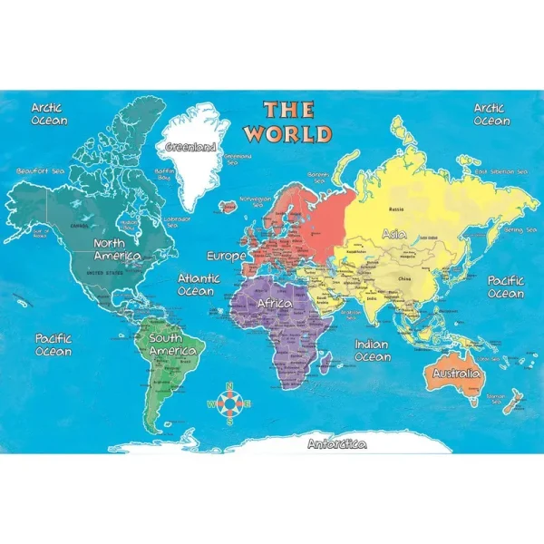 Replogle Young Explorer World Map, 42" x 30"