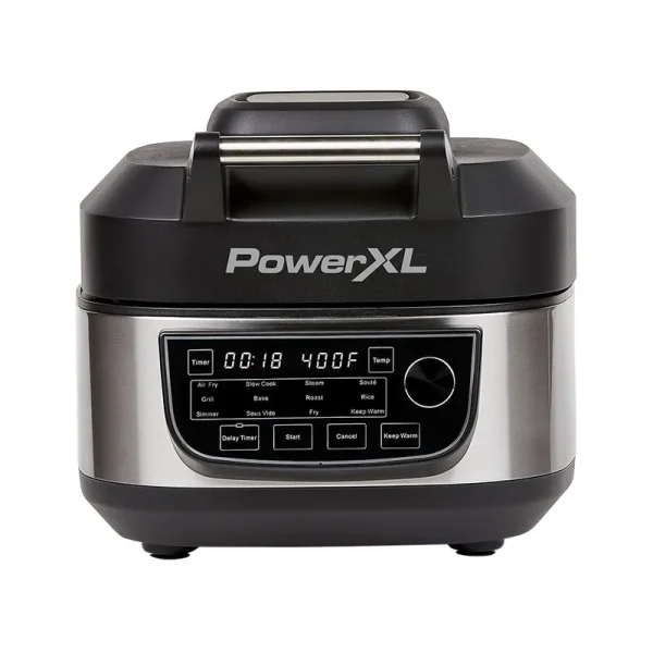 Grill Air Fryer Combo Plus. Indoor Grill / Air Fryer. Stainless Steel