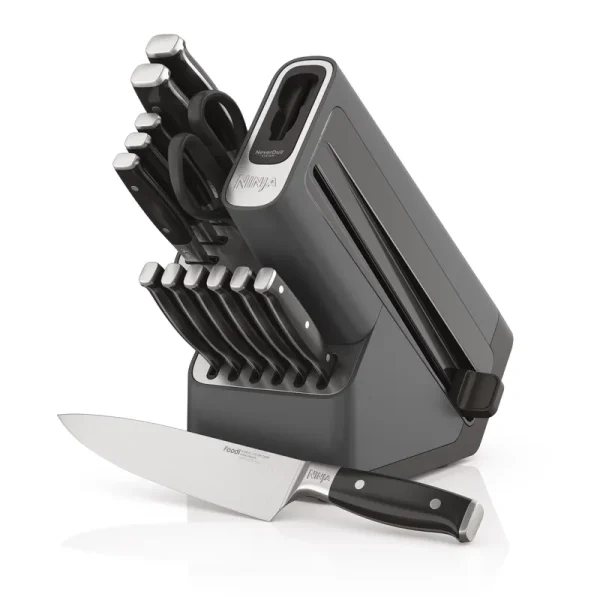 Ninja Foodi Neverdull Premium 14pc German Stainless Steel Knife System & Built - in Sharpener, K32014