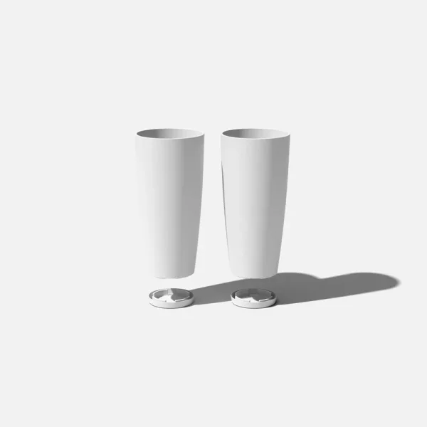 Mason Selena Planter Twenty-Eight / White / Two Pack with Trays by Veradek